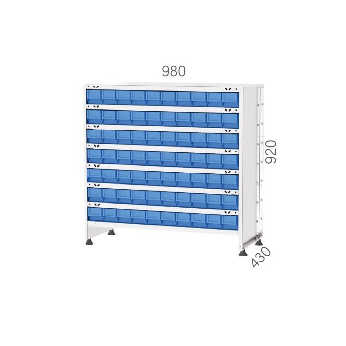 491-409 – HANGING LINBIN SHELF WITH 70PCS SV-409 (980X920X430MMH)