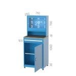 2730 – CNC CART WITH 16 CNC MORSE HOLDERS 1 DRAWER AND 1 CUPBOARD INCLUDING SHELF