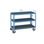 8013 – ÇEKMECESİZ 2 KATLI UZUN TİP MALZEME TAŞIMA ARABASI