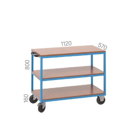 8026 – MOBILE WORKBENCHE WITH 2 SHELVES