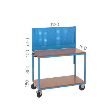 8034 – MOBILE WORKBENCHE WITH PEGBOARD