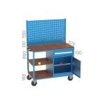 8021 – MOBILE WORKBENCH WITH 5 DRAWERS AND 2 SHELVES
