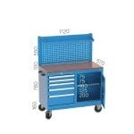 8053 – 2 DOLAPLI 2 ÇEKMECELİ ASKI PANOLU TEKERLEKLİ ÇALIŞMA ARABASI