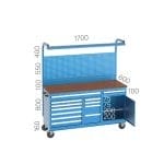8430 – MOBILE WORKBENCH WITH 7 DRAWERS AND 2 CUPBOARDS