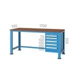 3140 – 5 ÇEKMECELİ ASKI PANOLU RAFSIZ ÇALIŞMA TEZGAHI