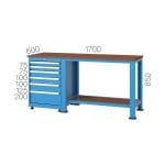 3190 – 1 ÇEKMECELİ, YARIM KAPILI, TEK DOLAPLI ÇALIŞMA TEZGAHI