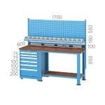 3770 – 3 ÇEKMECELİ ASKI PANOLU FLORESANLI ÇALIŞMA TEZGAHI