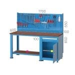 3185 – 6 ÇEKMECELİ, ASKI PANOLU, AVADANLIK KUTULU, RAFLI ÇALIŞMA TEZGAHI