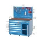 3923 – 1 ÇEKMECELİ YARIM KAPILI 5 ÇEKMECELİ 2 DOLAPLI ASKI PANOLU, FLORESANLI KISA ÇALIŞMA TEZGAHI