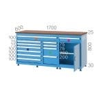 3445 – 7 ÇEKMECELİ YARIM KAPILI UZUN TİP BANKO