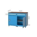 3430 – 12 ÇEKMECELİ VE DOLAPLI ELEKTRİK PANOLU FLORESANLI ÇALIŞMA TEZGAHI