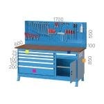 3540 – WORKBENCH WITH 3 DRAWERS AND 3 CUPBOARD