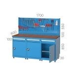 3139 – WORKBENCH WITH 5  DRAWERS, LIGHTNING SYSTEMS AND LINBIN BOXES