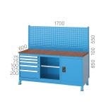 3595 – 1 ÇEKMECELİ, 3 DOLAPLI ELEKTRİK PANOLU FLORESANLI BANKO