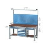 3429 – 4 ÇEKMECELİ, 1 AD.1 ÇEKMECELİ KAPILI DOLAPLI (1 SBT.RAFLI), 1 AD.KAPILI DOLAPLI (1 SBT.RAFLI), 1 AD.4 ÇEKMECELİ HAREKETLİ TAKIM ARABALI, TAKIM ASMA PANOLU, MALZEME RAFLI, LED FLORASANLI, 4 LÜ ÇALIŞMA BANKOSU