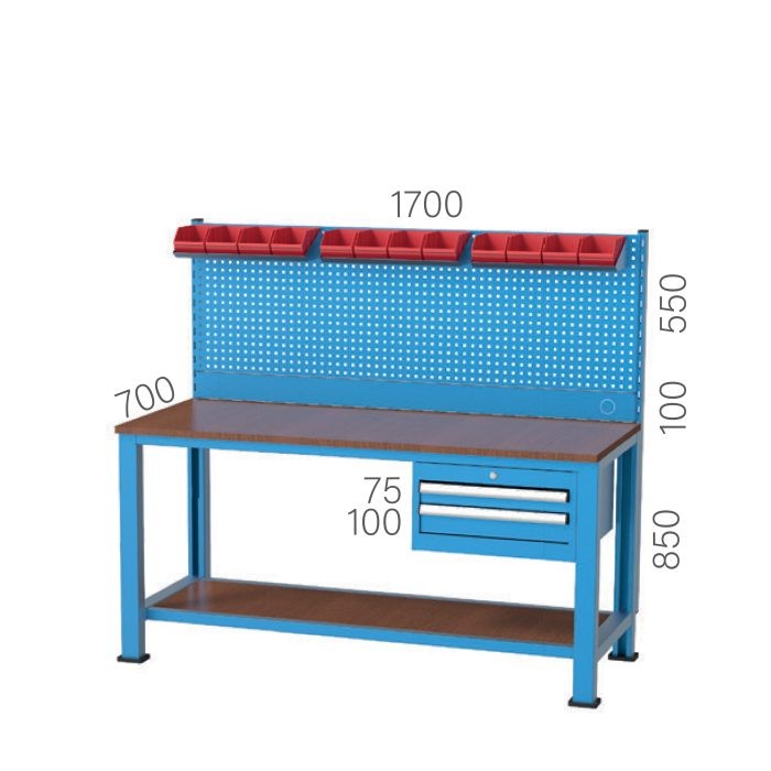 3700 – WORKBENCH 2 DRAWERS and PEGBOARD
