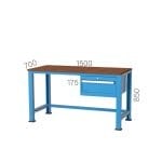 3446 – WORKBENCH WITH 12  DRAWERS AND CUPBOARD,  PEGBOARD AND LIGHTNING SYSTEMS