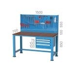 3786 – 1 ÇEKMECELİ, DOLAPLI, ASKI PANOLU ORTA TİP ÇALIŞMA TEZGAHI