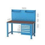 3786– WORKBENCH WITH CUPBOARD AND PEGBOARD
