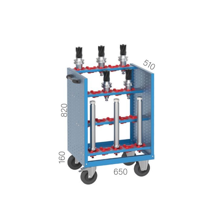 2205 – CNC CART WITH 20 CNC MORSE HOLDERS