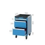 2730 – CNC CART WITH 16 CNC MORSE HOLDERS 1 DRAWER AND 1 CUPBOARD INCLUDING SHELF