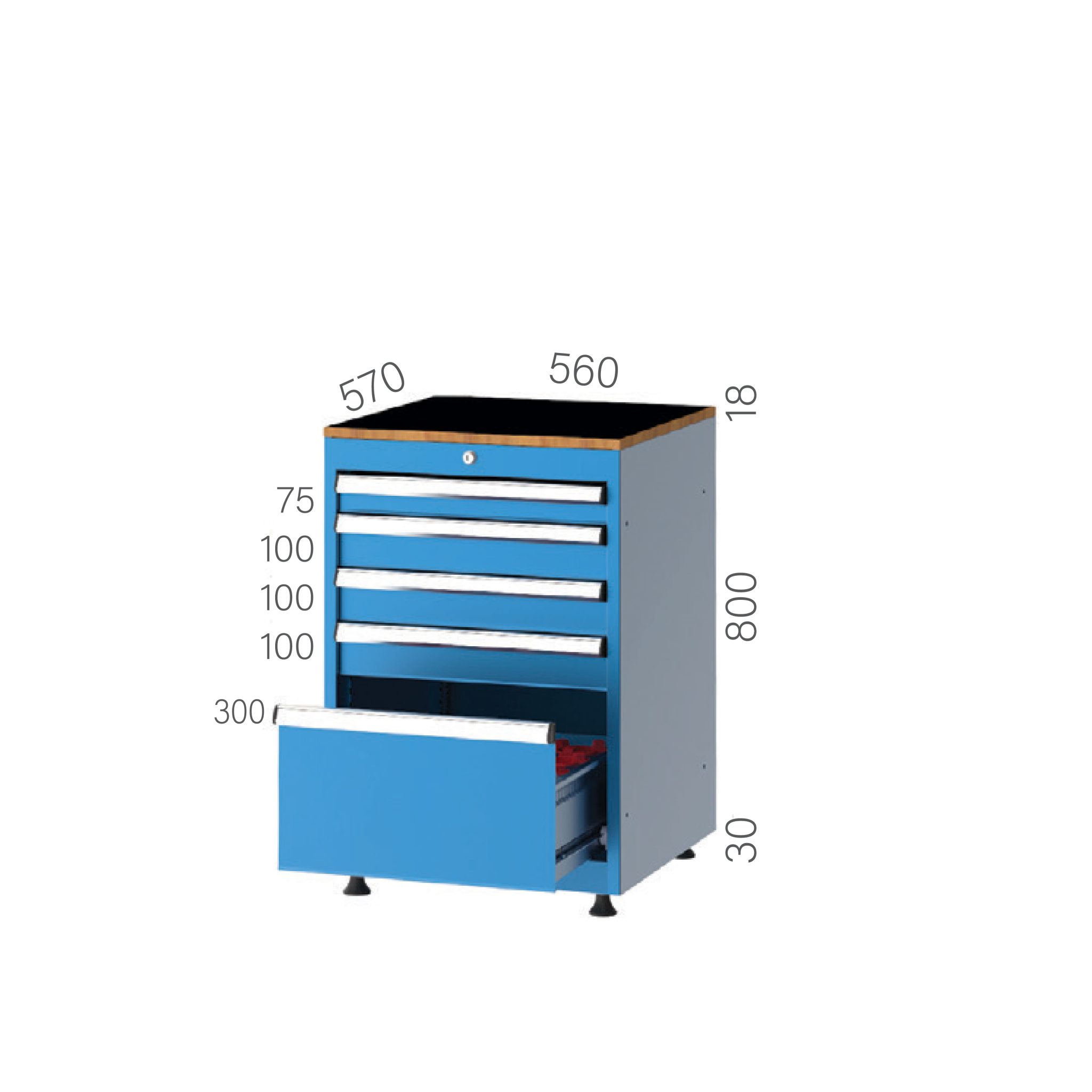2650 CNC TOOL WITH 4 DRAWERS 1 CNC STORAGE DRAWER INCLUDING