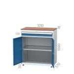 6331 – MATERIAL CABINET WITH SINGLE DRAWER, 3 HEIGHT ADJUSTABLE SHELVES AND  PEGBOARD