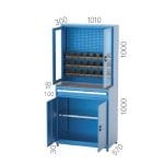 6074 – TEK ÇEKMECELİ, DOSYA RAFLI ASKI PANOLU ENDÜSTRİYEL DOLAP