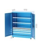 6213 – INDUSTRIAL CABINET WITH 3 HEIGHT ADJUSTABLE SHELVES