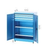 6311 – INDUSTRIAL CABINET WITH 7 DRAWERS AND HEIGHT ADJUSTABLE SHELF