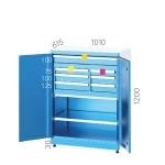6213 – INDUSTRIAL CABINET WITH 3 HEIGHT ADJUSTABLE SHELVES