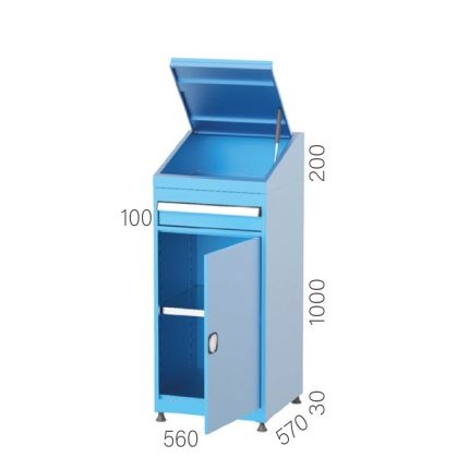 6715 – FOREMAN CABINET INCLINED TOP, 1 DRAWER and DOOR