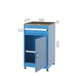 6710 – TEK ÇEKMECELİ KAPILI DOLAP