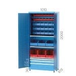 6904 – INDUSTRIAL CABINET WITH 3 DRAWERS, 6 PLASTIC BOXES AND 54 PLASTIC BINS