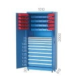 6925 – INDUSTRIAL CABINET WITH PEGBOARD AND 11 DRAWERS