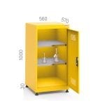 7470 – CHEMICAL STORAGE CABINET WITH 4 GRATE SHELVES
