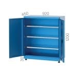 6231 –MATERIAL CABINET WITH 5 HEIGHT ADJUSTABLE  SHELVES , PEGBOARD AND PLEXIGLASS DOOR