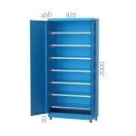 6150 – SHORT MATERIAL CABINET WITH 3 HEIGHT ADJUSTABLE  SHELVES