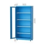 6235 – MATERIAL CABINET WITH 4 HEIGHT ADJUSTABLE SHELVES