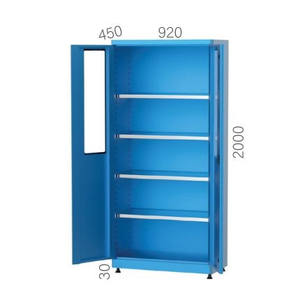 6237 – MATERIAL CABINET SEMI-GLASS WING DOOR and 4 SHELVES