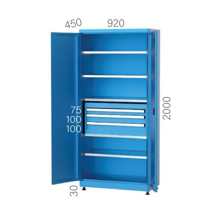 6240 – MATERIAL CABINET 3 DRAWERS and 5 SHELVES