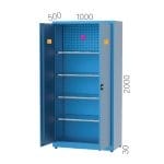 6335 – MATERIAL CABINET SINGLE SHELF WITH PEGBOARD