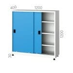 6530 – MATERIAL CABINET WITH SLIDING DOOR AND 6 HEIGHT ADJUSTABLE  SHELVES