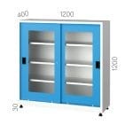 6550 – 4 RAFLI, PLEKSİ SÜRGÜ KAPILI DOLAP