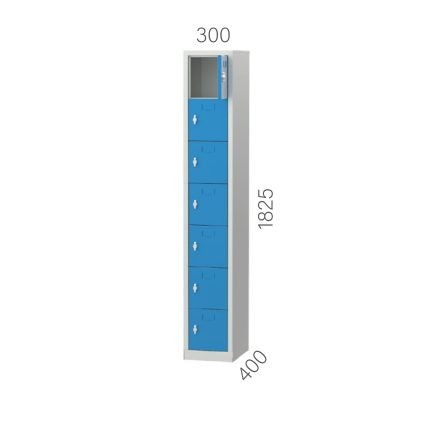 6094 – PERSONAL CABINET 12 X TRANSPARENT PLEXIGLASS DOORS