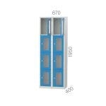 6092 – 4 KAPILI ŞEFFAF KAPILI PERSONEL DOLABI