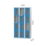 6093 – 8 KAPILI ŞEFFAF KAPILI PERSONEL DOLABI