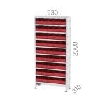 20939 – STAND LINBIN BOXES, 10 SHELVES
