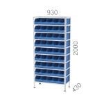 25931 – GALVANIZED METAL SHELF UNIT WITH 6 SHELVES (930X310X2500MMH)