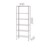 26959 – STARTING MODULE GALVANIZED METAL SHELF UNIT WITH 6 SHELVES (930X590X2500MMH)